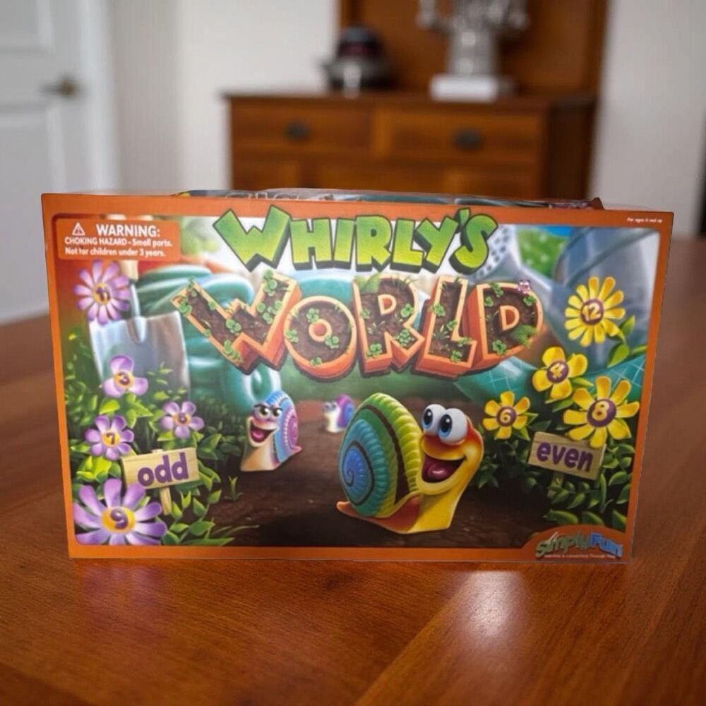 Award Winning Toy of the Year Whirly's World Odd & Even Board Game COMPLETE